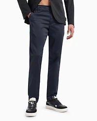 Armani Exchange - Regular fit gabardine trousers, Man, Blue, Size: