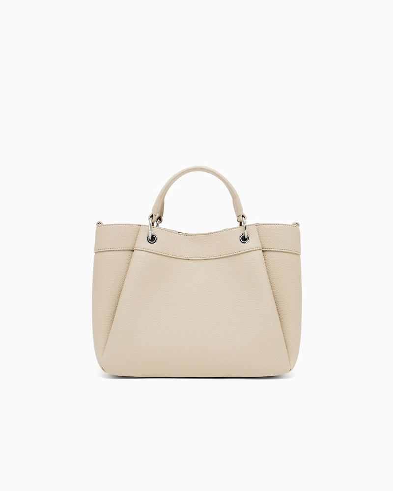 Armani Exchange - Medium handbag with degradè shoulder strap, Woman, Beige, Size: TU