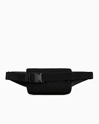 Emporio Armani - Nylon belt bag with all-over jacquard eagle, Man, Black, Size: TU