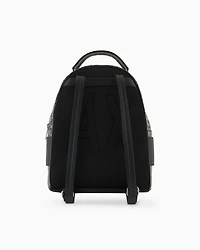 Backpack with contrasting allover logo
