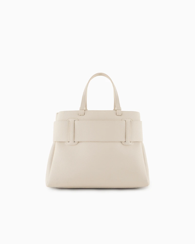 Armani Exchange - Handbag with ASV logo detail, Woman, White, Size: TU