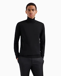 Emporio Armani - Pure virgin-wool rollneck, Man, Black, Size: