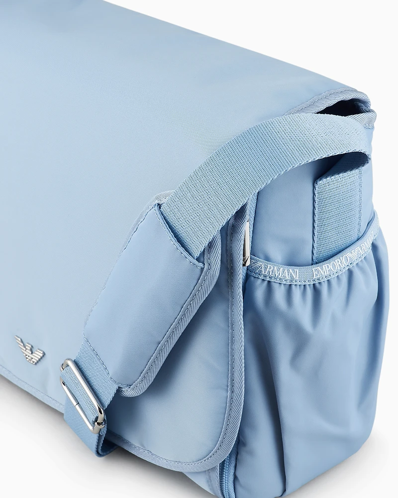 Emporio Armani - Mummy bag set with eagle plate, Boy, Light Blue, Size: TU