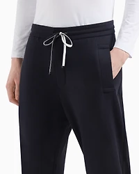 Emporio Armani - Double-jersey joggers, Man, Navy Blue, Size:
