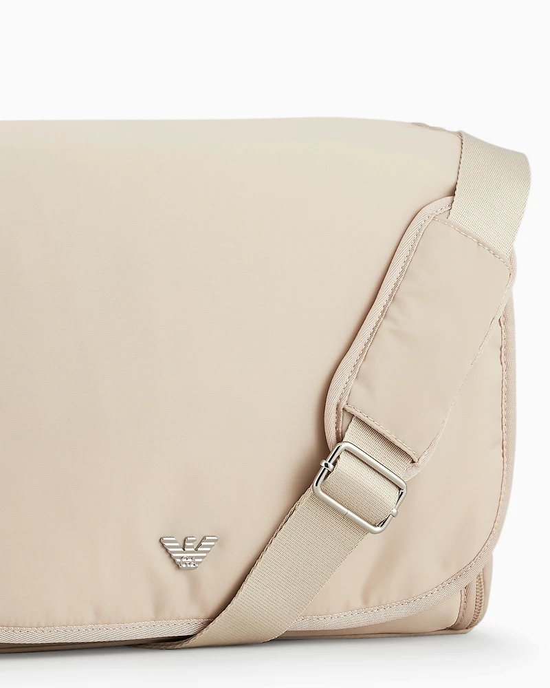 Emporio Armani - Mummy bag set with eagle plate, Boy, Beige, Size: TU