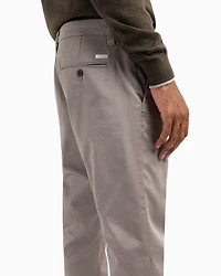 Armani Exchange - Cotton poplin chino trousers, Man, Beige, Size: