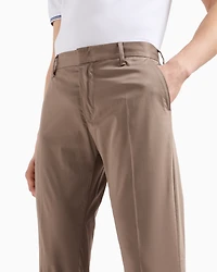 Emporio Armani - Stretch-cotton chinos, Man, Beige, Size: