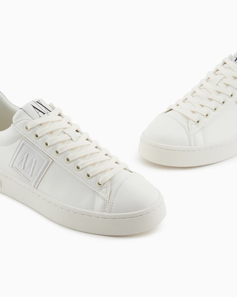 Armani Exchange - Sneakers with logo patch, Man, White, Size:
