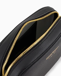 Emporio Armani - Deer-print camera case with shoulder strap, Woman, Black, Size: TU