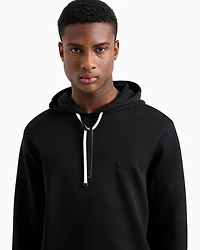 Emporio Armani - Hooded sweatshirt with micro logo patch, Man, Black, Size: