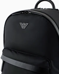 Emporio Armani - ASV recycled nylon backpack, Man, Black, Size: TU
