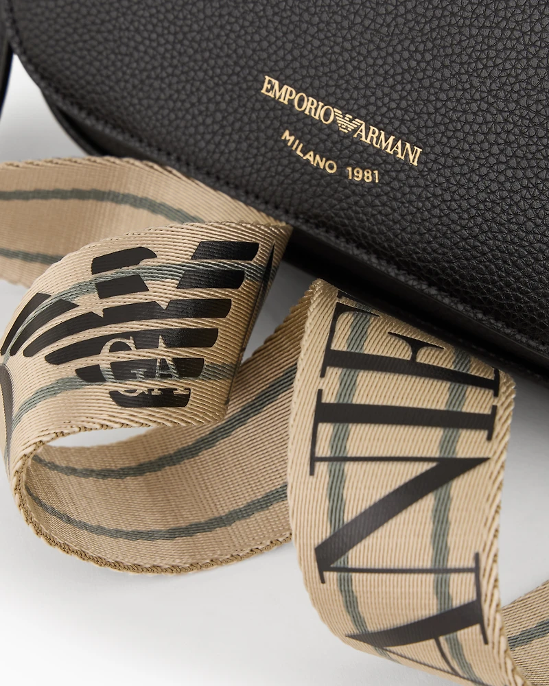 Emporio Armani - Deer-print mini bag with shoulder strap, Woman, Black, Size: TU