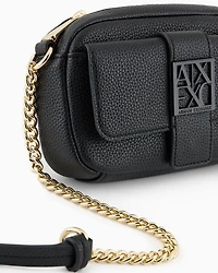 Armani Exchange - Mini shoulder bag with logo, Woman, Black, Size: TU