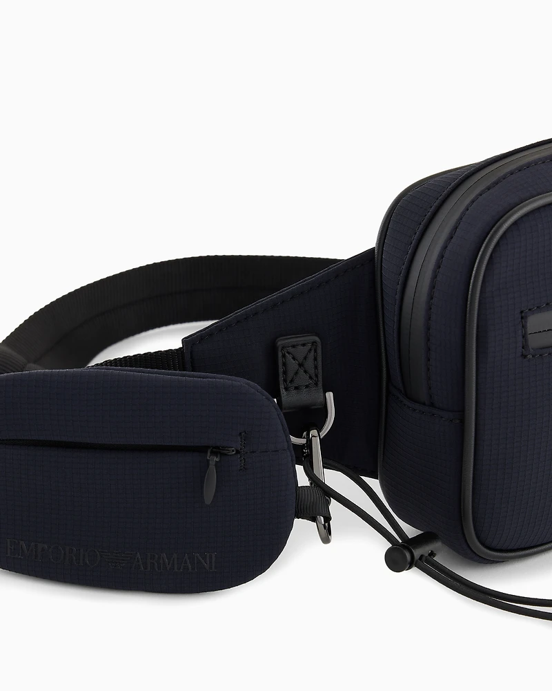 Emporio Armani - Travel Essentials nylon belt bag, Man, Navy Blue, Size: TU