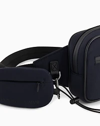 Emporio Armani - Travel Essentials nylon belt bag, Man, Navy Blue, Size: TU