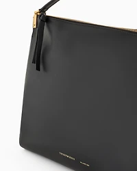 Emporio Armani - Large handbag in smooth leather, Woman, Black, Size: TU