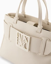 Armani Exchange - Handbag with ASV logo detail, Woman, White, Size: TU