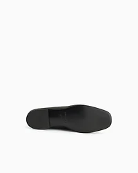 Emporio Armani - Nappa leather loafers with embossed logo, Woman, Black, Size: