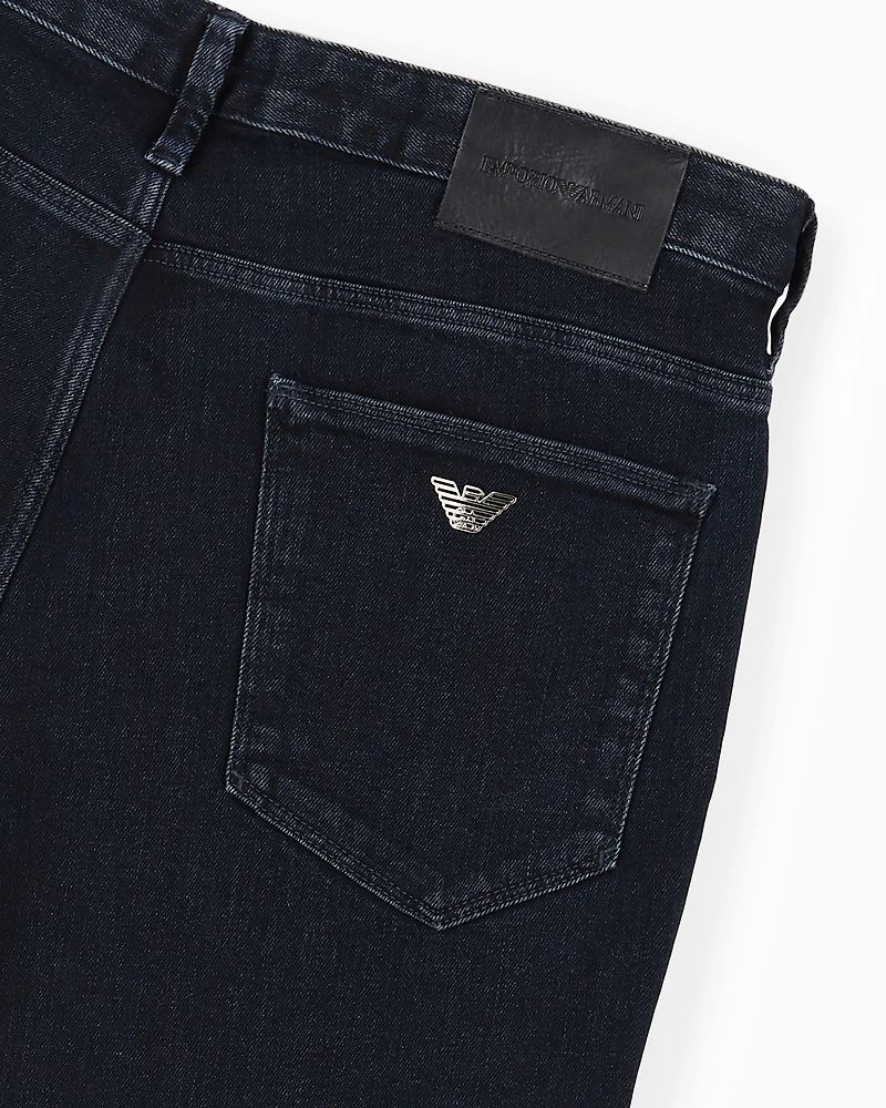 Emporio Armani - J06 Slim-fit, washed, 10.5 oz comfort-denim jeans, Man, Blue, Size: