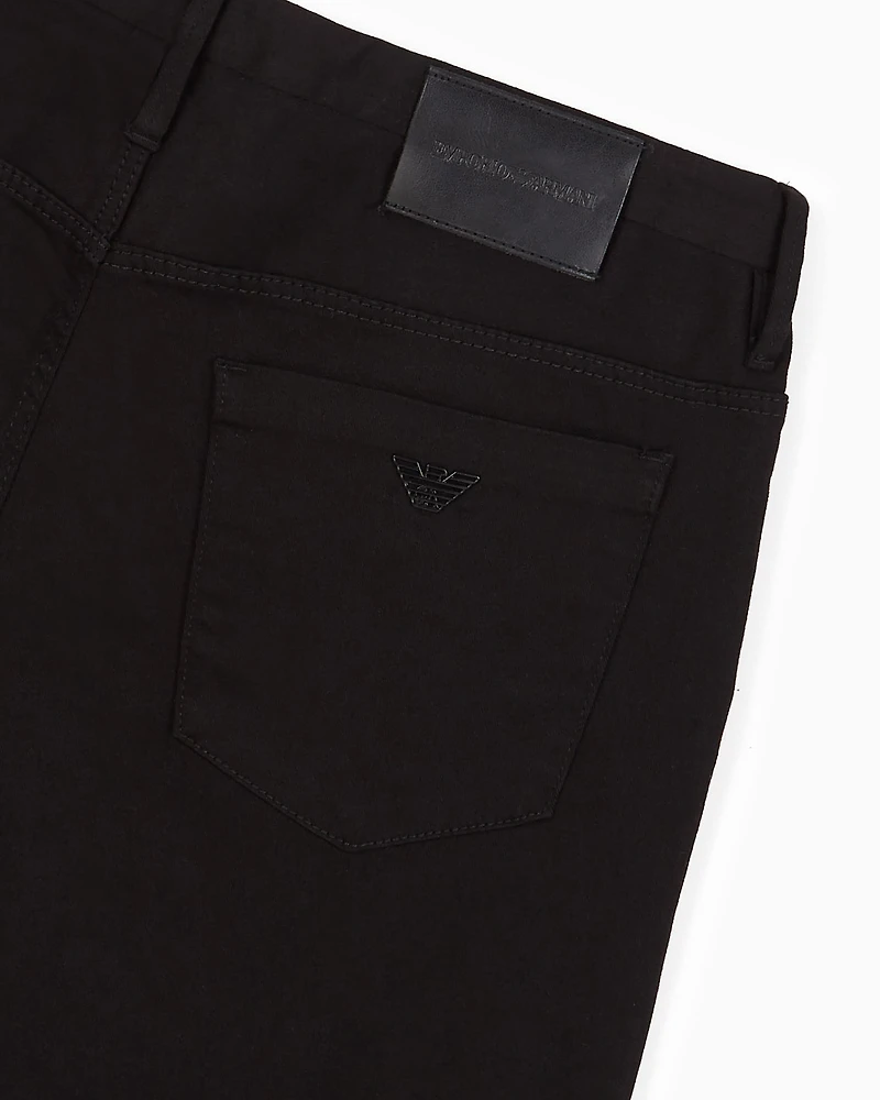 Emporio Armani - J11 Slim-fit extra comfort modal-blend denim jeans, Man, Black, Size: