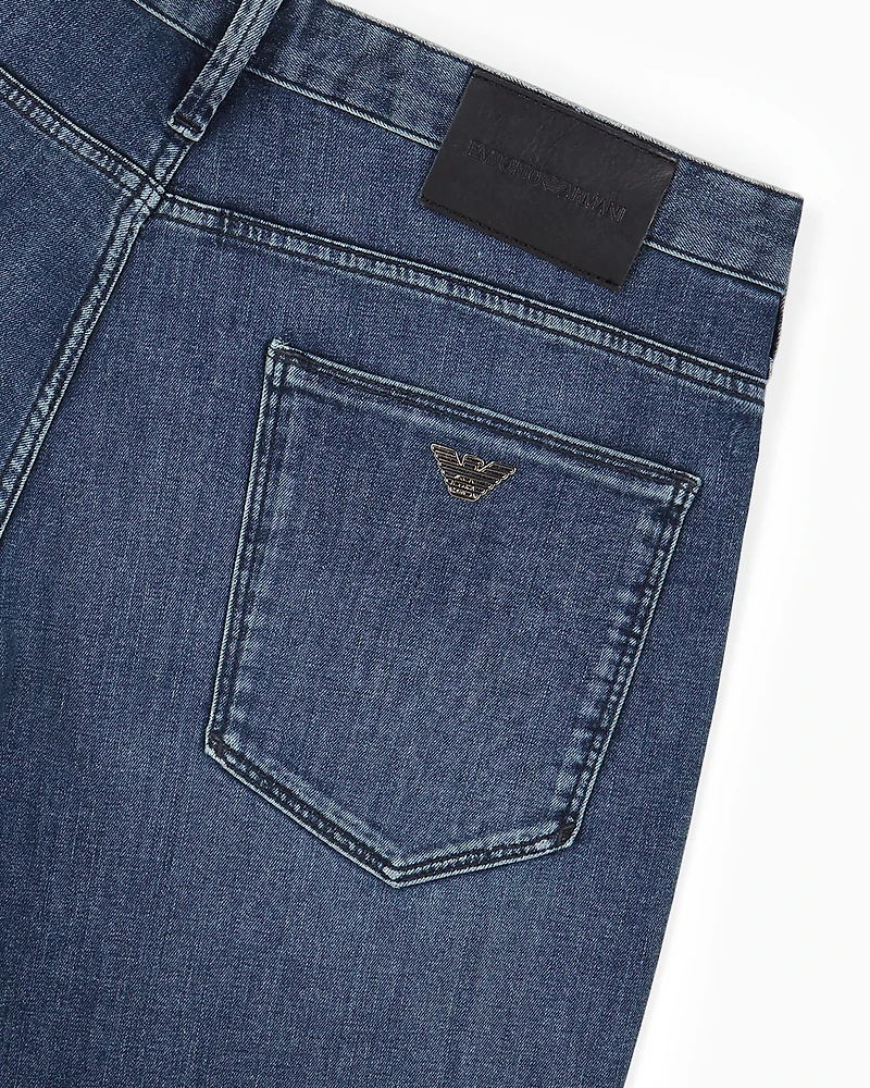 Emporio Armani - J06 Slim-fit jeans comfort twill 9.5 oz denim, Man, Blue, Size: