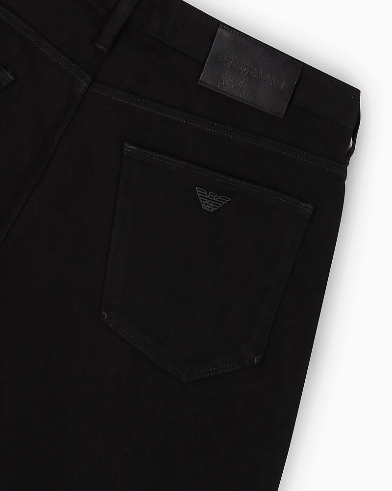 Emporio Armani - J06 Slim-fit, washed, 10.5 oz comfort-denim jeans, Man, Black, Size: