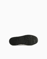 Emporio Armani - Hammered-leather sneakers, Man, White, Size: