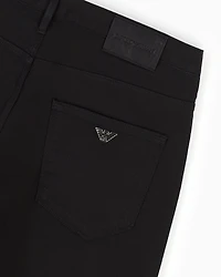 Emporio Armani - J06 Comfort stretch-gabardine, slim-fit trousers, Man, Black, Size: