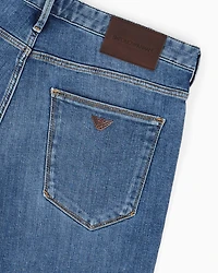 Emporio Armani - J06 Slim-fit, washed, 11.5 oz comfort-denim jeans, Man, Blue, Size: