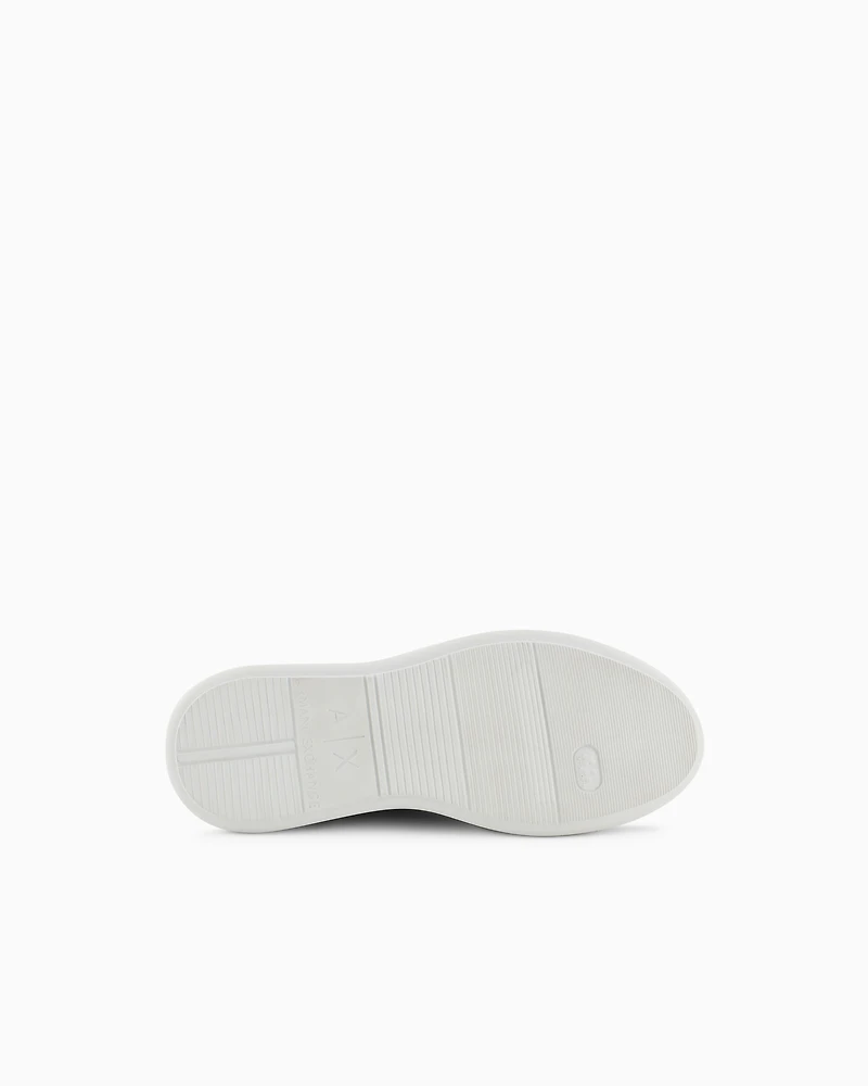 Armani Exchange - Chunky leather sneakers, Woman, White, Size: