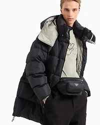 Emporio Armani - ASV recycled-nylon belt bag, Man, Black, Size: TU