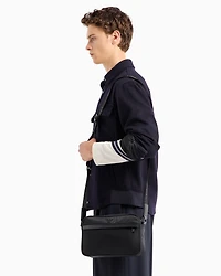 Emporio Armani - ASV recycled nylon shoulder bag, Man, Black, Size: TU