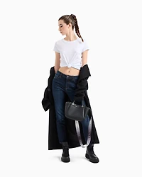 Armani Exchange - Small handbag with degradè shoulder strap, Woman, Black, Size: TU