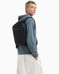 Emporio Armani - ASV recycled nylon backpack, Man, Black, Size: TU