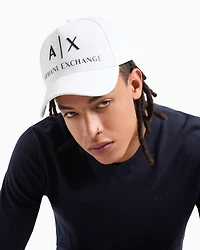 Armani Exchange - Visor cap with logo, Man, White, Size: TU