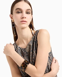 Emporio Armani - Tortoiseshell bangle, Woman, Beige, Size: TU