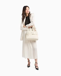 Armani Exchange - Handbag with ASV logo detail, Woman, White, Size: TU