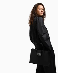 Armani Exchange - ASV Trapeze Handbag, Woman, Black, Size: TU