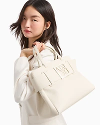 Armani Exchange - Handbag with ASV logo detail, Woman, White, Size: TU