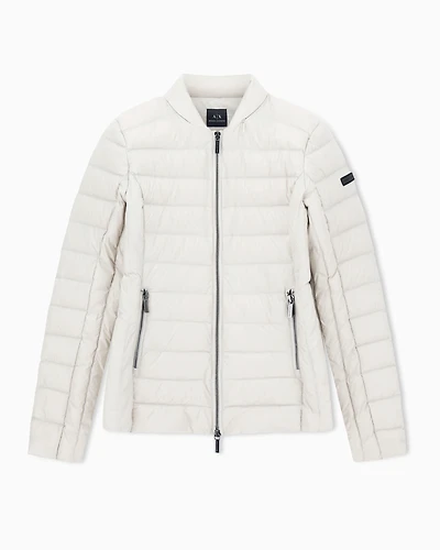 Armani Exchange -  Packable Quilted Down Jacket, Woman, Beige, Size: