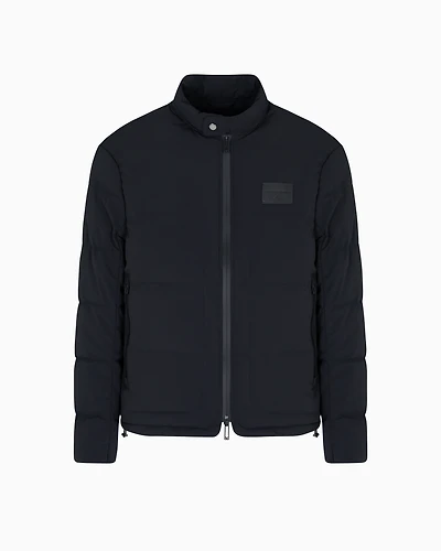 Emporio Armani - Quilted Spandex nylon down jacket, Man, Black, Size: