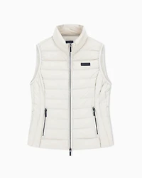 Armani Exchange - Packable sleeveless down jacket, Woman, Beige, Size: