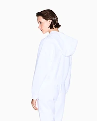 Armani Exchange -  Icon Cropped Hoodie, Woman, White, Size: