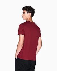 Armani Exchange - Slim fit T-shirt Pima cotton jersey, Man, Burgundy, Size: