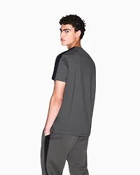 Armani Exchange - Contrasting regular fit tape t-shirt, Man, Green, Size: