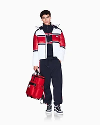 Armani Exchange - Bomber jacket with contrasting stripes, Man, Blue, Size: