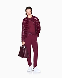 Armani Exchange - Slim Fit T-Shirts, Woman, Burgundy, Size: