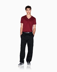 Armani Exchange - Slim fit T-shirt Pima cotton jersey, Man, Burgundy, Size:
