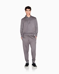 Armani Exchange - HOODED COTTON LOGO SWEATSHIRT, Man, Grey, Size: