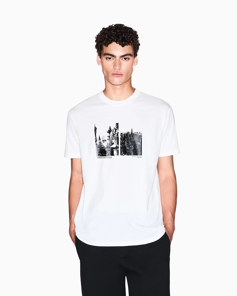 Regular fit T-shirt with city print